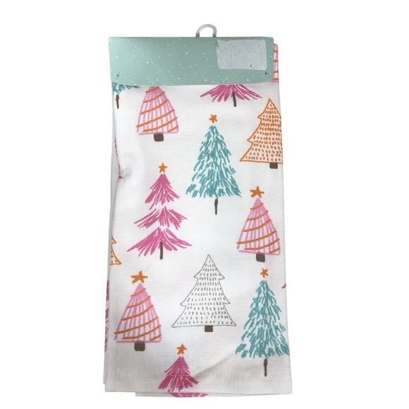 (4) Christmas Tree Kitchen Towels Set of 4 Advent Calendar OEKO Tex New Dogs Cat - Picture 4 of 4